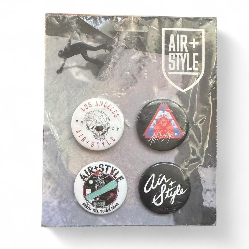 NWT Air+Style Music Festival 2015 Shaun White RARE Safety Pin Buttons (4) — OS